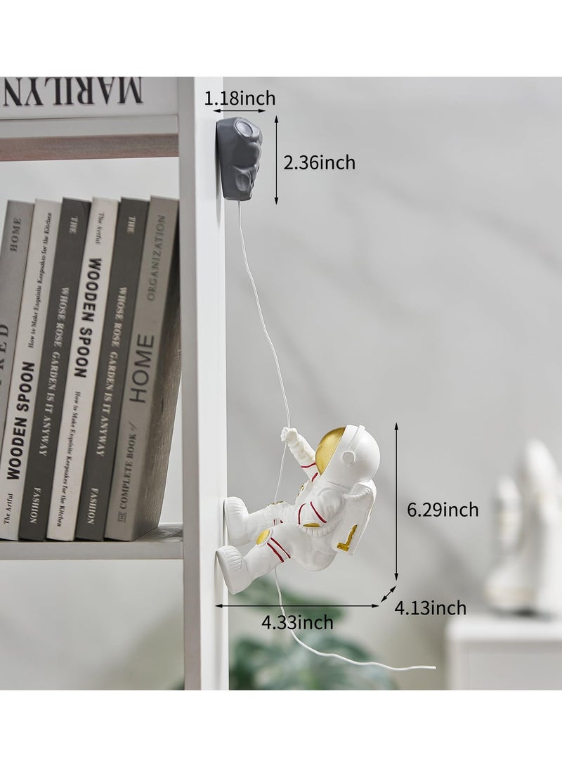 Excefore تمثال جدار رُوّاد الفضاء متسلقين، ديكور منزلي حديث، زخارف بتصميم فضاء خارجي، ديكور جداري ثلاثي الأبعاد لغرفة الأطفال، غرفة الدراسة، الحمام، ديكور جدار متسلق رُوّاد الفضاء - Image 2