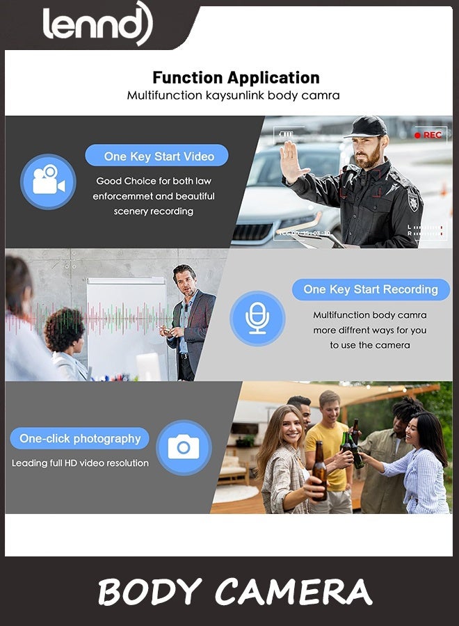 LENND 4K Action Camera with Audio and Video Recording, 128GB Small Action Camera with 180° Rotating Lens, 6 Hour Battery , Wearable Camera for Pets, Home, Sports - Image 4