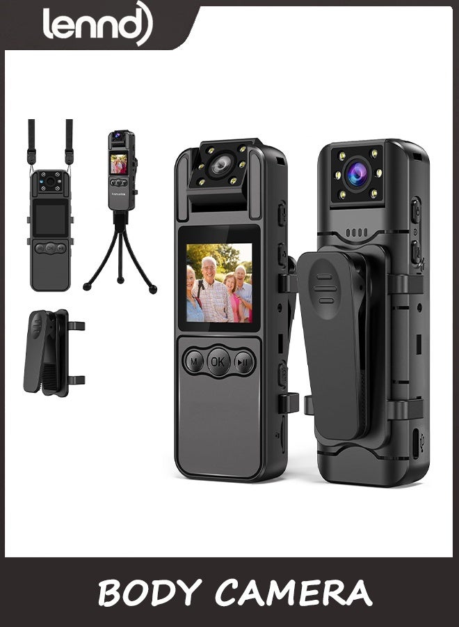 LENND 4K Action Camera with Audio and Video Recording, 128GB Small Action Camera with 180° Rotating Lens, 6 Hour Battery , Wearable Camera for Pets, Home, Sports - Image 1