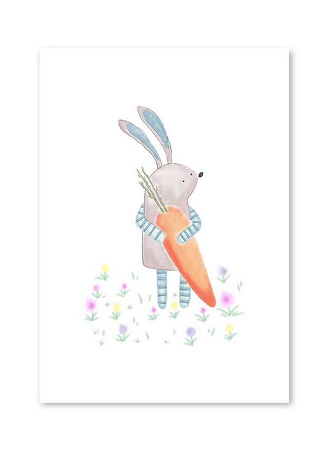 NIBEMINENT Cartoon Animal Rabbit Painting Multicolour