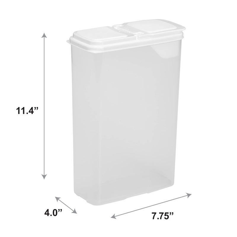 Buddeez All Purpose Kitchen Organization Bag in Storage Container for Cereal, Flour, Sugar, Rice, 4 QT, White Lid - Image 4