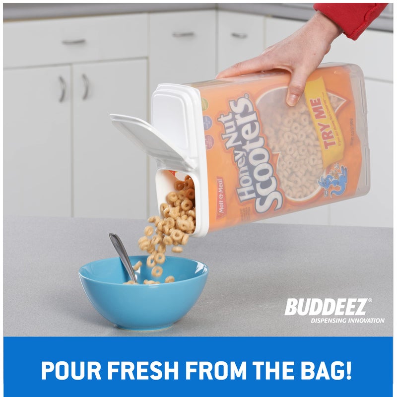 Buddeez All Purpose Kitchen Organization Bag in Storage Container for Cereal, Flour, Sugar, Rice, 4 QT, White Lid - Image 3