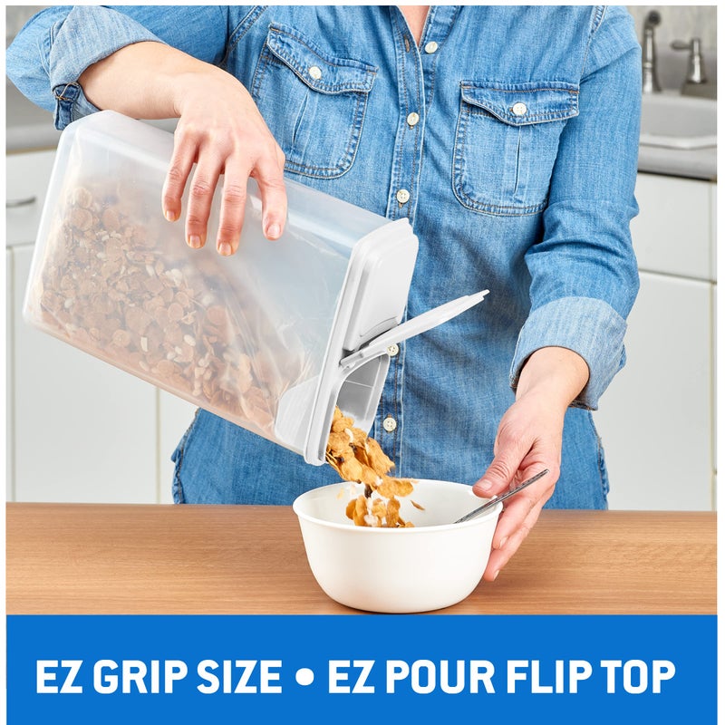 Buddeez All Purpose Kitchen Organization Bag in Storage Container for Cereal, Flour, Sugar, Rice, 4 QT, White Lid - Image 2