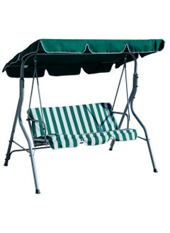DubaiGallery Garden Swing Bench, 3-Seater, with Roof and Steel Frame  - Image 2
