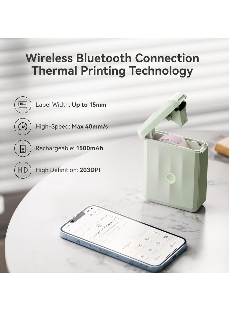 NIIMBOT D110 Upgraded Version Mini Label Maker Machine with Tape, Portable Bluetooth Thermal Printer, Sticker Labeler with Multiple Templates for Office Organization Home Kitchen School - Image 2