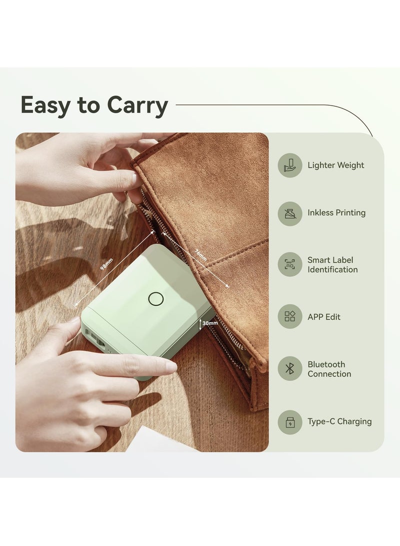 NIIMBOT D110 Upgraded Version Mini Label Maker Machine with Tape, Portable Bluetooth Thermal Printer, Sticker Labeler with Multiple Templates for Office Organization Home Kitchen School - Image 4