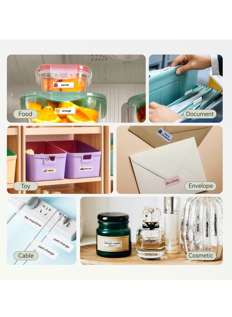 NIIMBOT D110 Upgraded Version Mini Label Maker Machine with Tape, Portable Bluetooth Thermal Printer, Sticker Labeler with Multiple Templates for Office Organization Home Kitchen School - Image 5