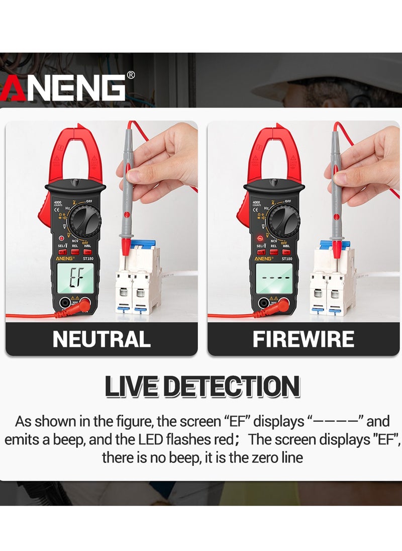 ANENG - ST180 4000 Counts Digital Clamp Meter Multimeter Clamp Multimeter Voltmeter Ammeter AC DC Voltage AC Current Meter NCV Tester Universal Meter Tester Current Clamp Tester - Image 1