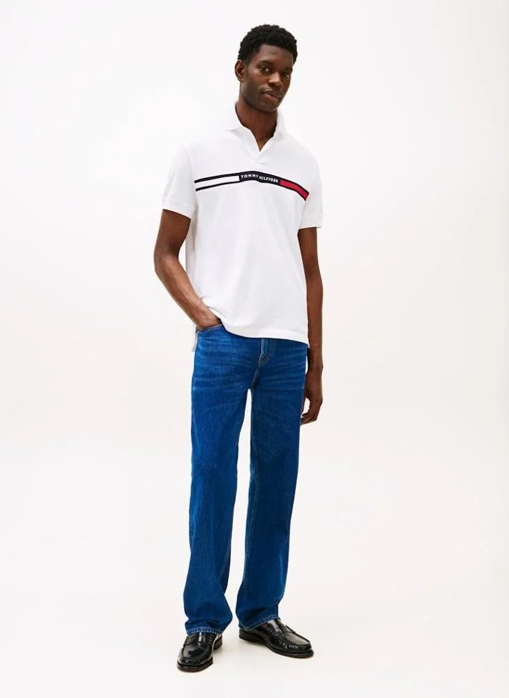 TOMMY HILFIGER  Regular Fit Logo Insert Pique Polo Shirt for Men | Best Price UAE