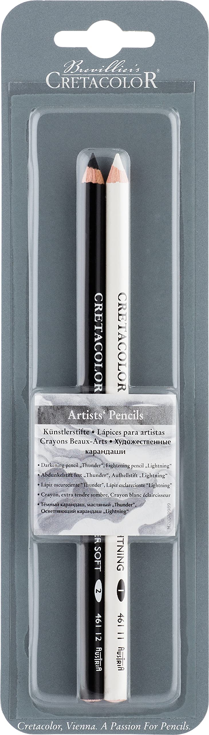 CRETACOLOR Artists' Pencils Thunder&Lightning (Blister Pack Of 2),Ch461 88,White - Image 5