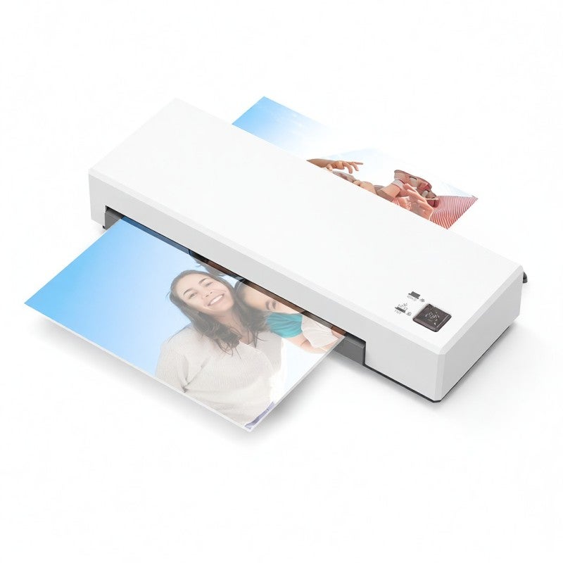 OSMILE Desktop Laminator Machine Set A4 Size Hot and Cold Lamination 2 Roller System 9 inches Max Width Suitabe for A4/A5/A6 Laminating Pouches for Home Office School Supplies - Image 1