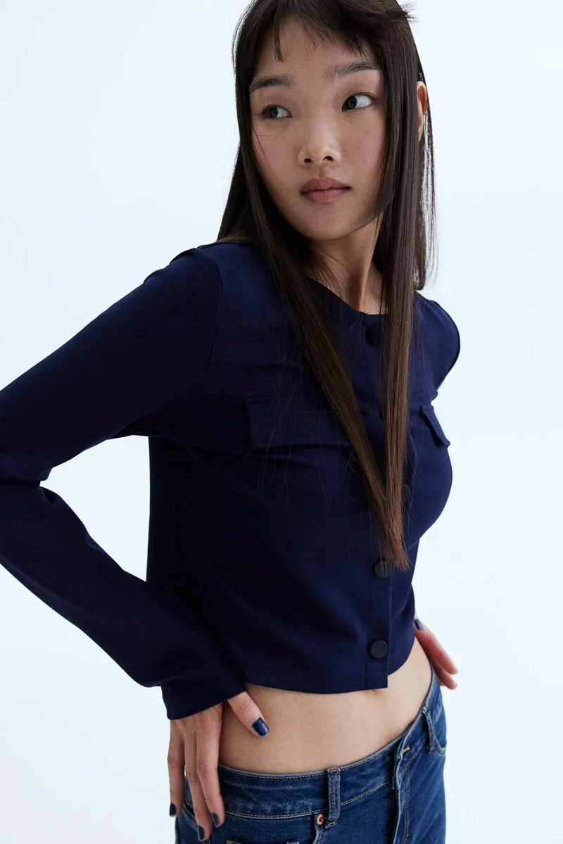 H&M Pocket-detail jersey cardigan