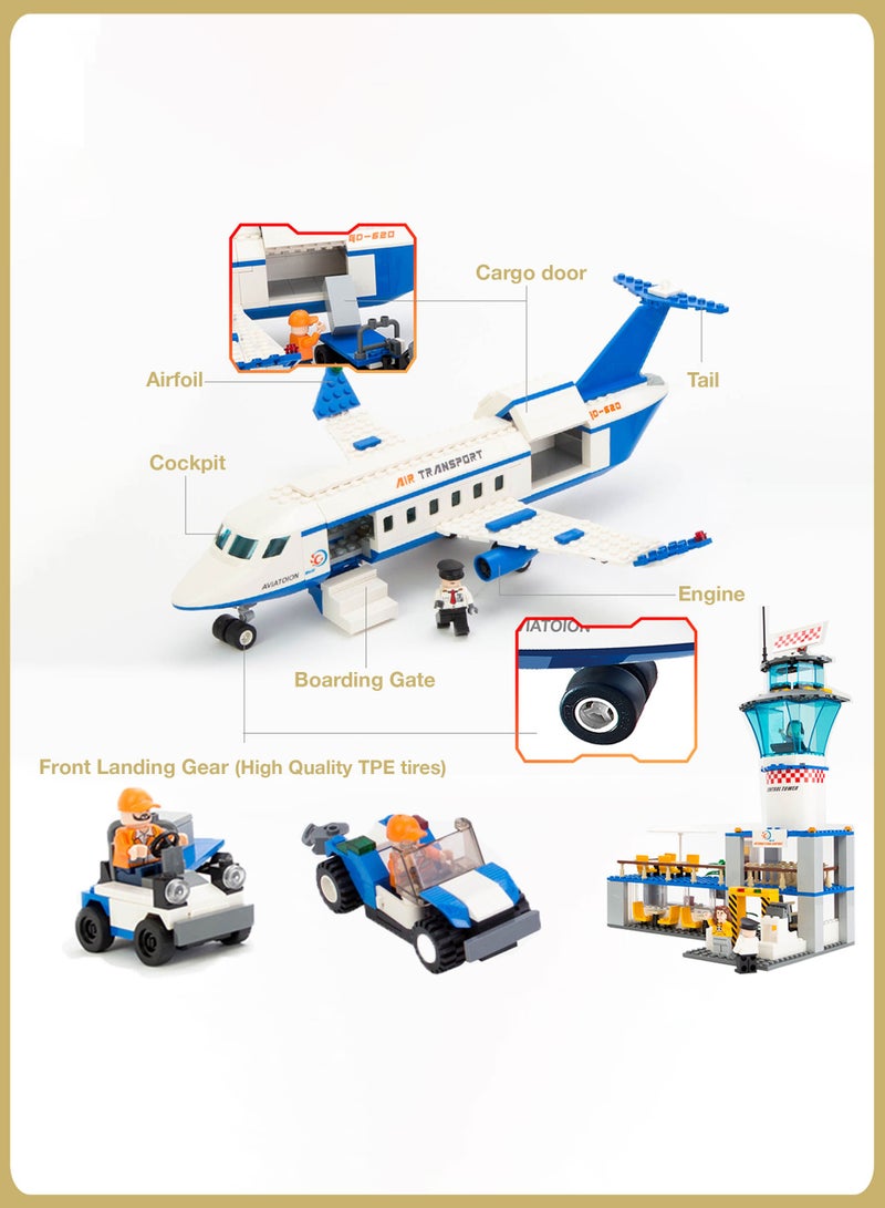 الأسطورة تويز 8912 لعبة مكعبات بناء المطار الدولي للأطفال 652 قطعة - Image 3