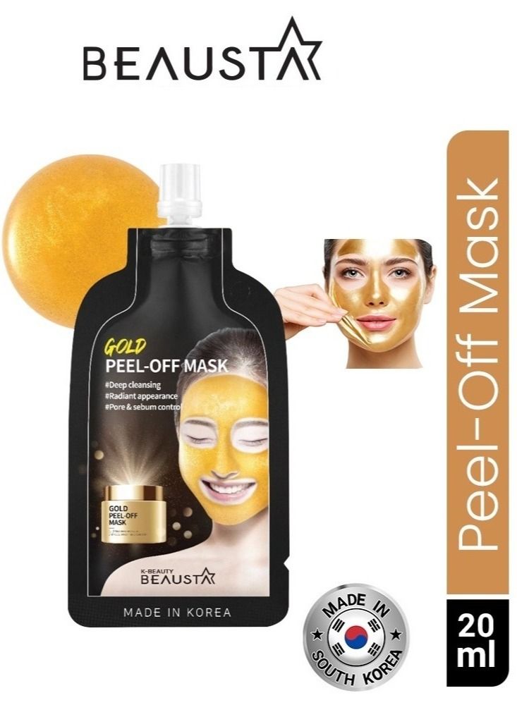 BEAUSTA Box of 10 pieces Beausta Gold Peel Off Mask 20 ml - Image 3