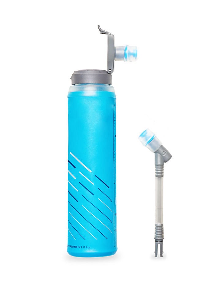 Hydrapak UltraFlask Speed 500ml - Collapsible Soft Flask -Malibu Blue - Image 3