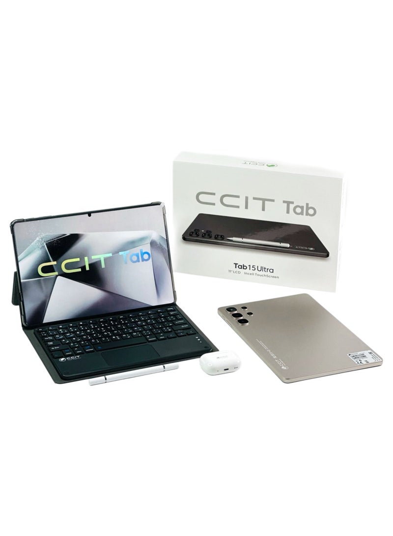 CCIT Tab 15 Ultra – 11.1" LCD Android 13 Tablet  8GB RAM  128GB ROM  Dual SIM  Keyboard & Accessories Included - Image 1