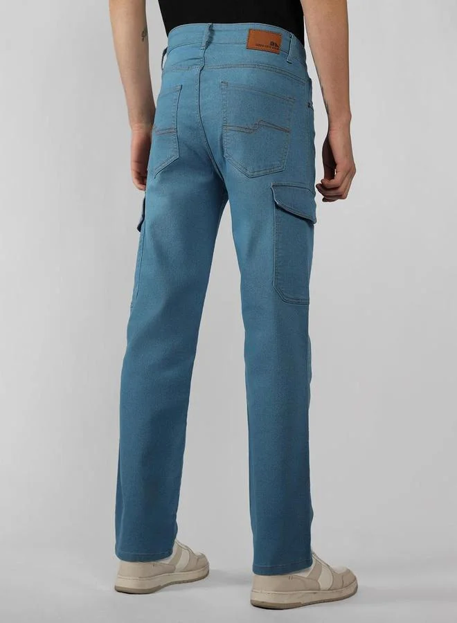 Dennis Lingo Dennis Lingo Blue Relaxed Fit Cargo Jeans