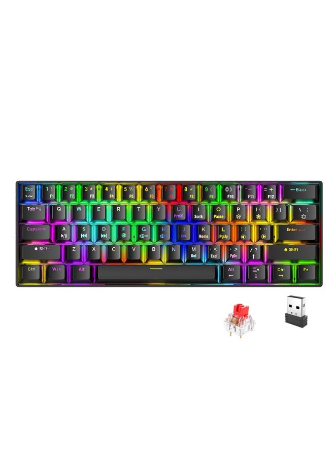 kissun Kissun 61-key Mechanical Keyboard bluetooth/2.4ghz/usb Z6385E1FEFF96F246C37FZ