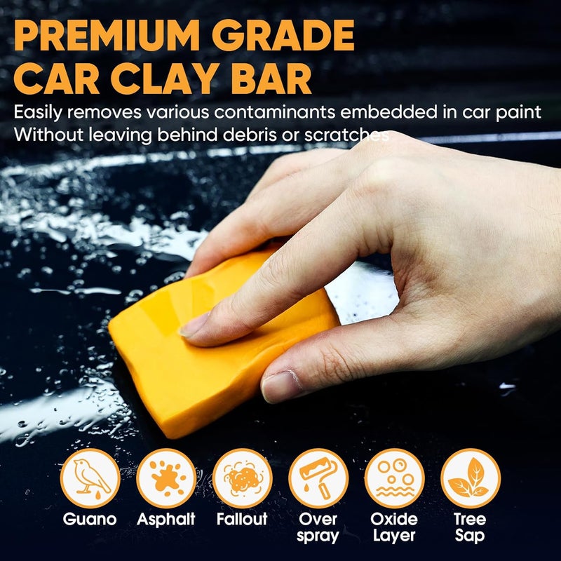 TEAWOO Car Clay Bar 4 Pack 400g, Premium No Scratch Magic Clay for Car Wash, Auto Detailing Cleaner for Auto, SUV, RV, Truck & Glass - Image 2