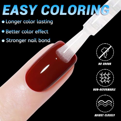 Lifextol 240pc Square Gel Nail Tips Medium Fake Nails for Press on Nails Clear Acrylic Nails Tips, 12 Size Full Cover Nail tips Square Soft Gel Nail Tips False Nails Extension Artificial Fingernails - Image 5