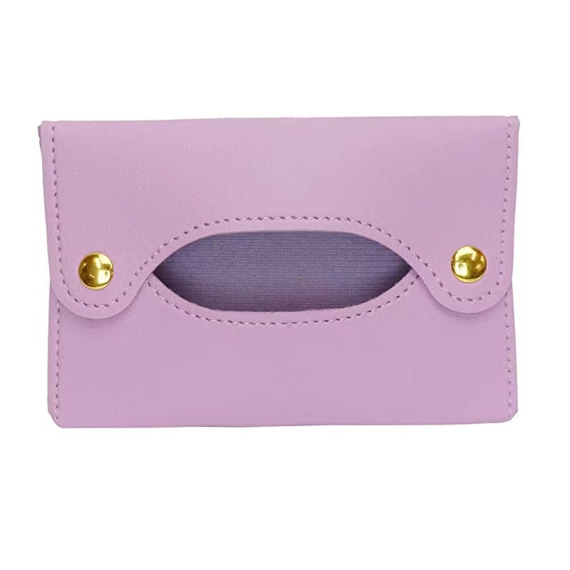Generic Spot mini tissue bag Mommy out baby portable tissue box BBQ camping tissue bag Purple 