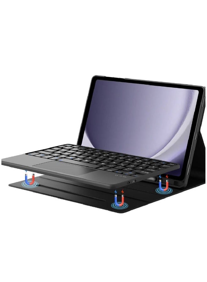 ZOOMEE Samsung Galaxy Tab A9 Plus Keyboard Case - Galaxy Tab A9+ Keyboard with Touchpad, QWERTY Keyboard with Touchpad for Samsung Galaxy Tab A9 Plus/A9+ 11 Inch 2023, Black - Image 3