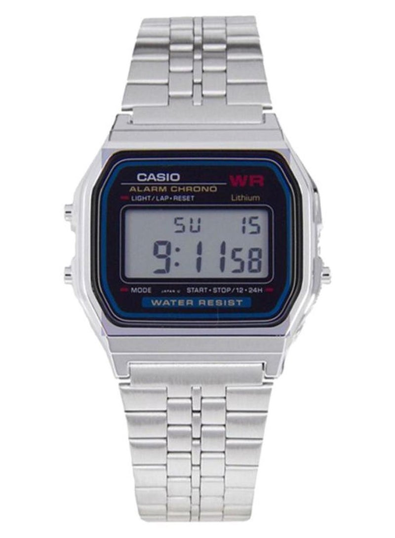 CASIO Men Vintage Water Resistant Digital Watch A159W-N1DF - 37 mm - Silver - Image 1