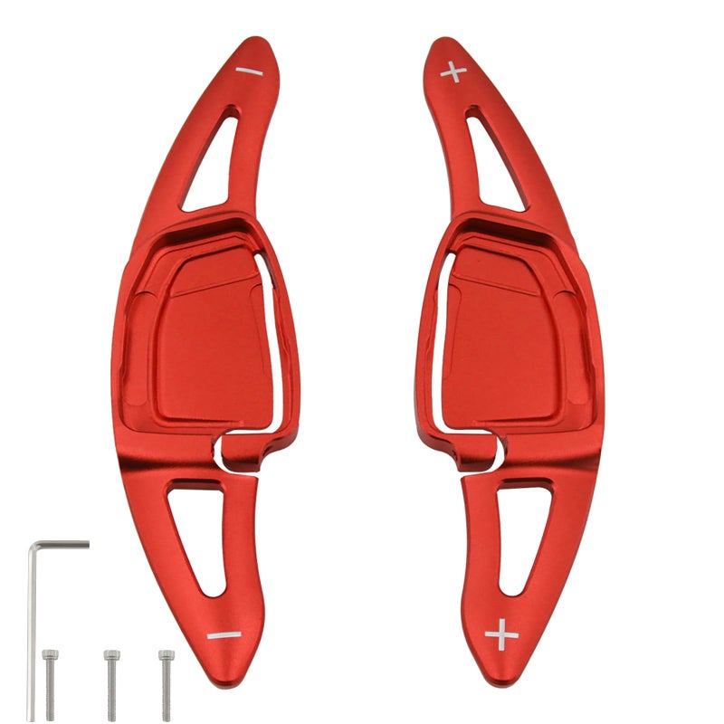sumaikeji Aluminum Steering Wheel Shift Paddle Extensions for Audi RS5RS7RS6 Avant20212025 etron GTRS etron GTRS320222025 Auto Accessoriesred - Image 3