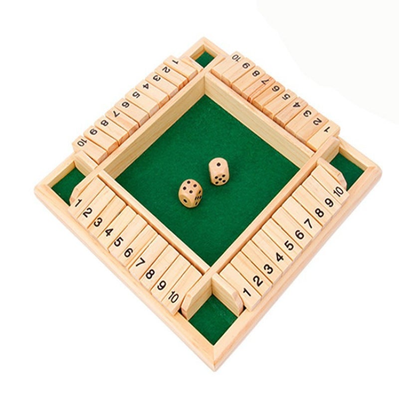 Toys CE and CPC Chessmen Chess and Cards Double-sided Digital Four-sided Flip Game Chess Drinkers Table Game Bar 3(Wine Order 2 dice with white box) - Image 1