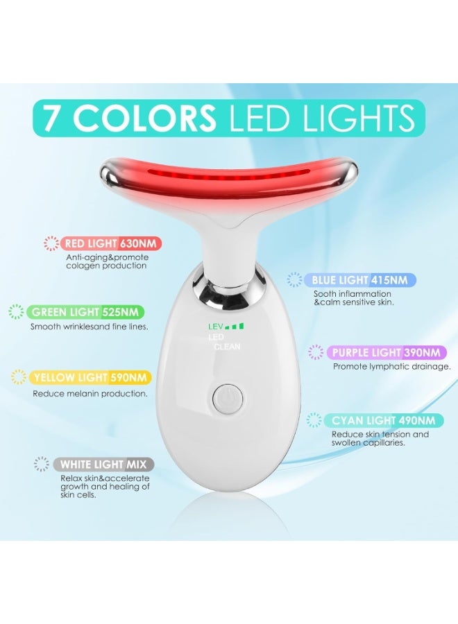 DubaiGallery جهاز تدليك الوجه الكهربائي لرفع الرقبة وخط الفك – EMS ميكروكهرباء + تسخين + علاج ضوء LED – جهاز شد البشرة ومكافحة التجاعيد للنساء والرجال - Image 2