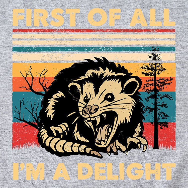 Fun Round Neck Short Sleeve First Of All I'M A Delight Summer Comfortable T-Shirt - Image 3
