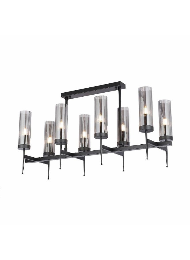 DANUBE HOME Viviana Chandelier Metal Plated+Glass L93Xh53 E27 Black  - Image 3