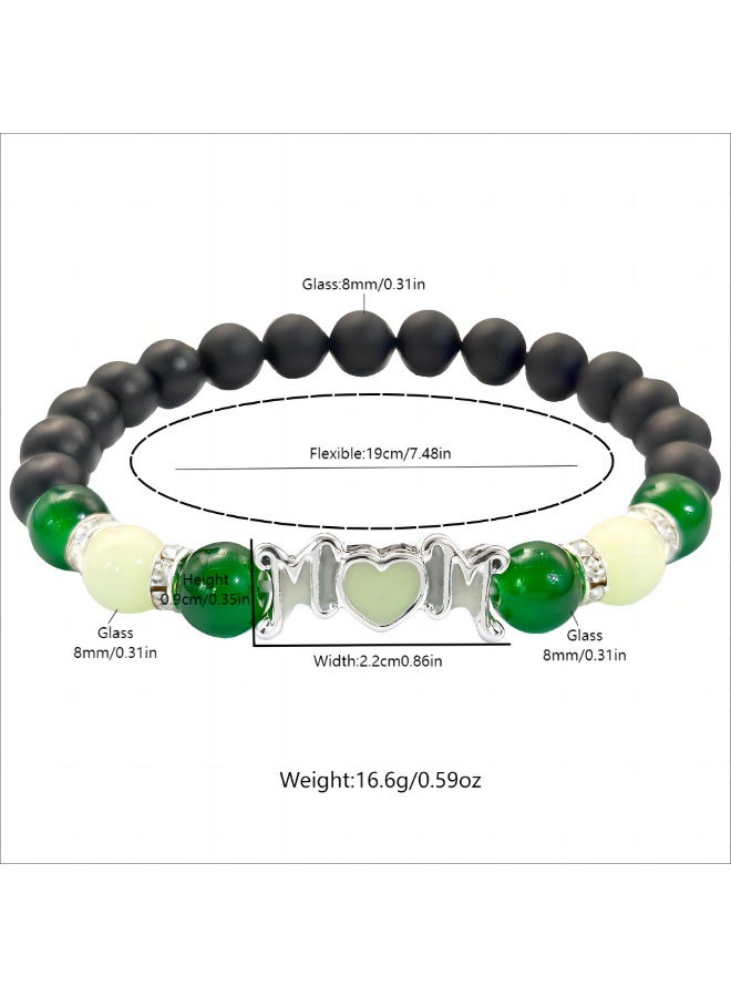 Heart Luminous Bracelet Fashion Glowing Beaded Bracelet with Gift Box Packaging - Image 5