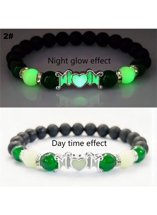 Heart Luminous Bracelet Fashion Glowing Beaded Bracelet with Gift Box Packaging - Image 4