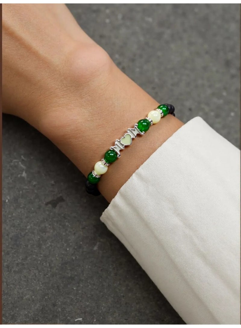 Heart Luminous Bracelet Fashion Glowing Beaded Bracelet with Gift Box Packaging - Image 2