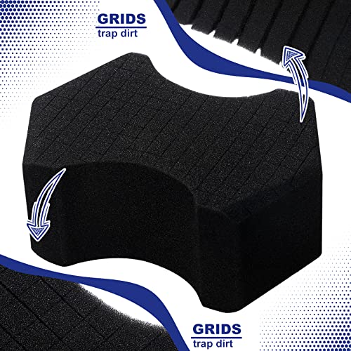 Irenare 2 قطع إسفنجة غسيل سيارات سوداء فائقة التصميم مقطوعة بشكل متقاطع شعور أنعم إسفنجة رغوية سوداء للصابون والغسيل بدون شطف، تفصيل السيارات والغسيل - Image 4