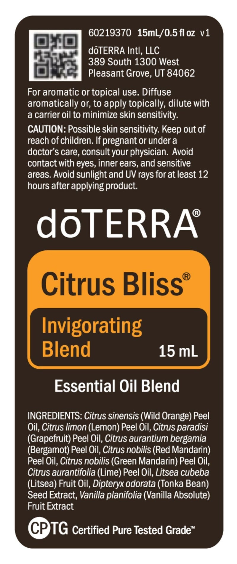 doTERRA Citrus Bliss Essential Oil Invigorating Blend 15 ml - Image 4