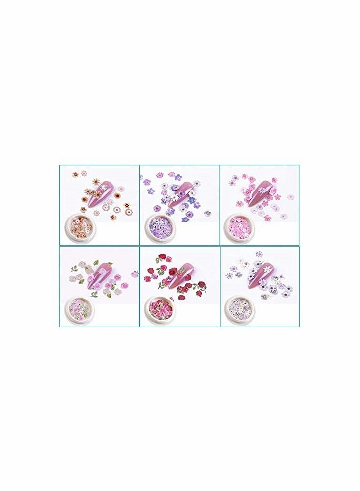 KASTWAVE 6 Boxes Pcs Small Floral Flower Pattern Nail Decals(about 300), Accessories for DIY Craft - Image 4