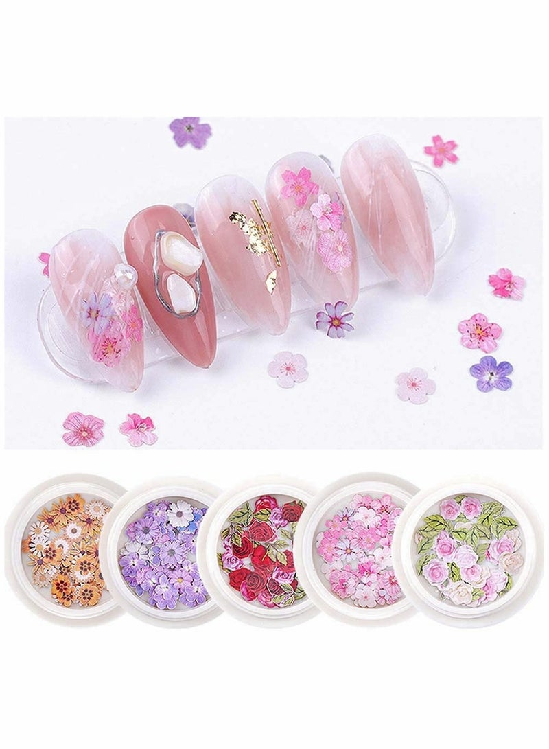 KASTWAVE 6 Boxes Pcs Small Floral Flower Pattern Nail Decals(about 300), Accessories for DIY Craft - Image 2