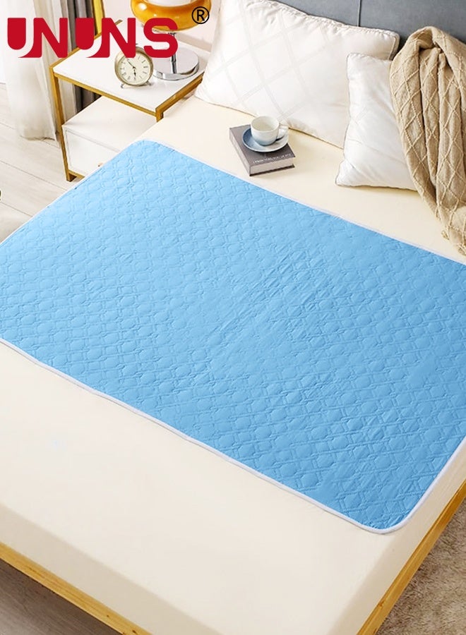 UNUNS وسادات سرير مقاومة للماء، 1 قطعة وسادات سرير مقاومة للماء، وسادة سلس البول 4 طبقات، شراشف سرير عالية الامتصاص، وسادات كبيرة لتبليل السرير، وسادة مرتبة لكبار السن والبالغين والحيوانات الأليفة، 150x200 سم - Image 3