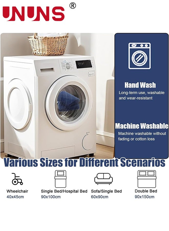 UNUNS وسادات سرير مقاومة للماء، 1 قطعة وسادات سرير مقاومة للماء، وسادة سلس البول 4 طبقات، شراشف سرير عالية الامتصاص، وسادات كبيرة لتبليل السرير، وسادة مرتبة لكبار السن والبالغين والحيوانات الأليفة، 150x200 سم - Image 4