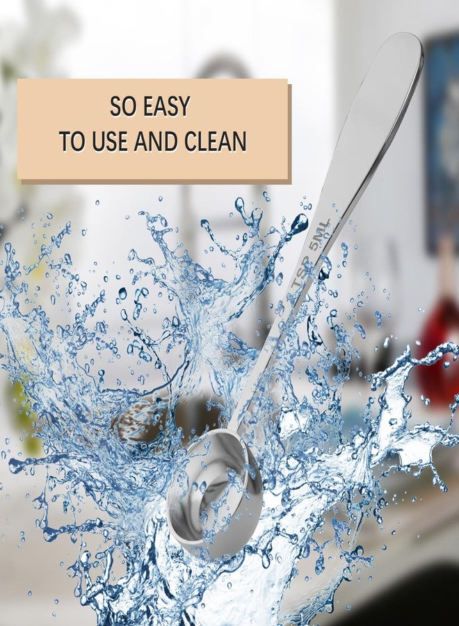 BERYLER ملاعق قياس فردية من BERYLER، قطعتان، ملعقة صغيرة واحدة (5 مل | 5 سم مكعب | 1/3 ملعقة كبيرة)، مصنوعة من الفولاذ المقاوم للصدأ، ملاعق قياس معدنية فقط - Image 4