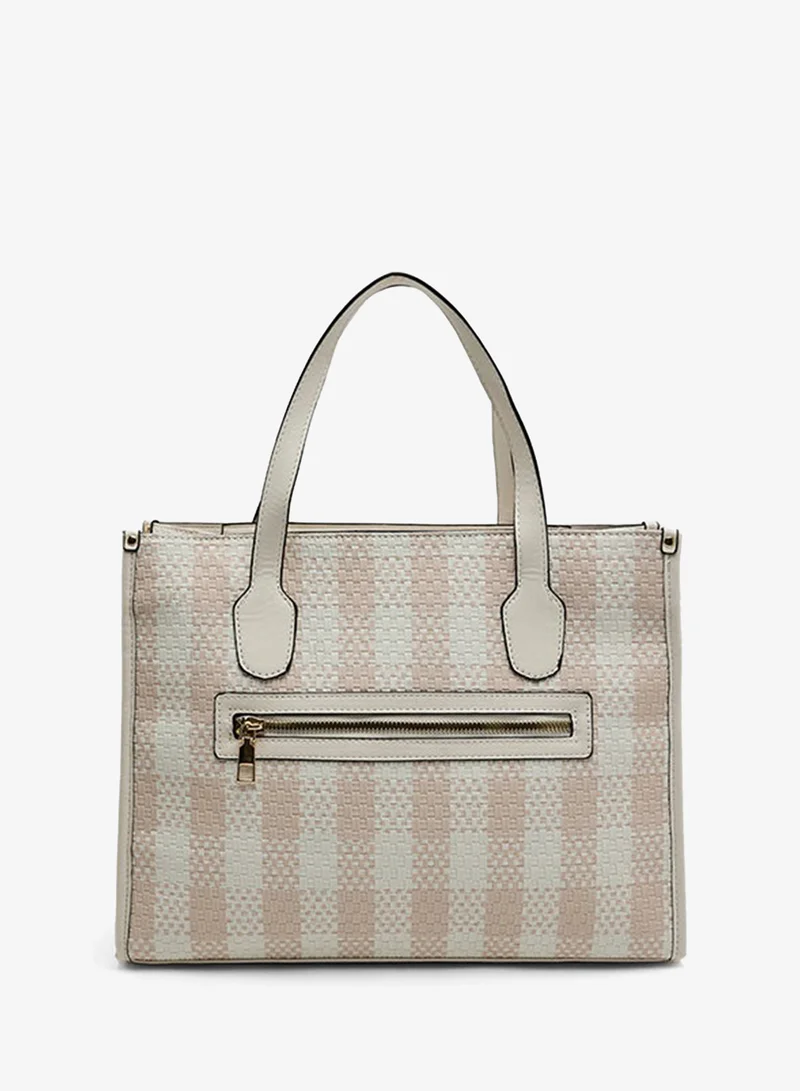 أر أند بي Checked Tote Bag