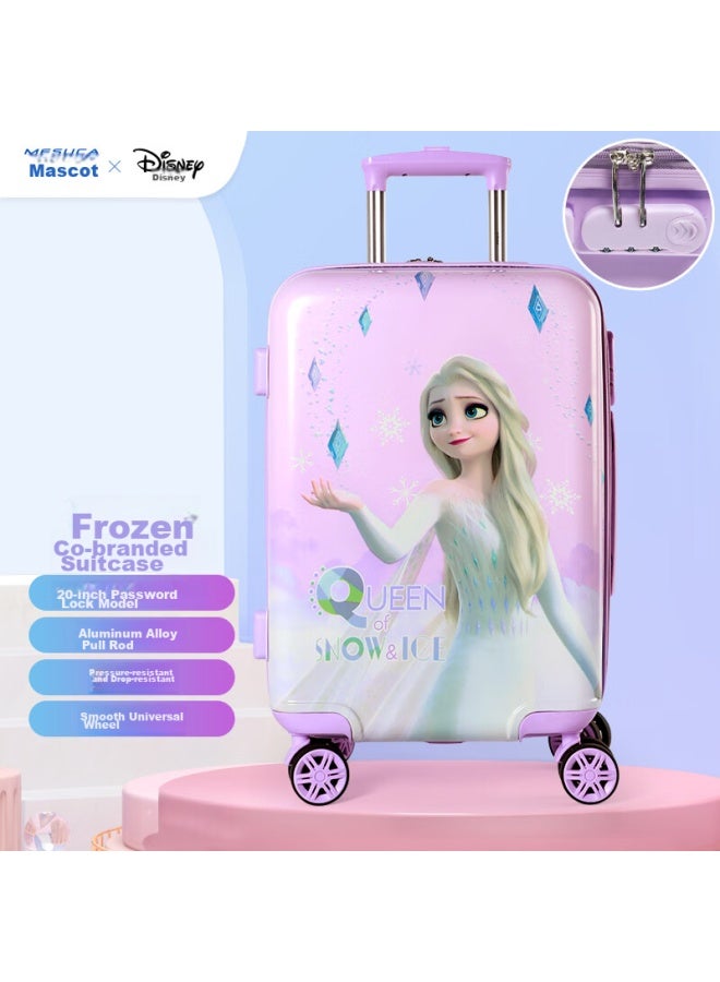 ميسوكا حقيبة السفر التعاونية Mascot Disney، حقيبة أطفال بعجلات، حقيبة طالب دوارة، أمتعة محمولة، وردي، 20 بوصة - Image 1