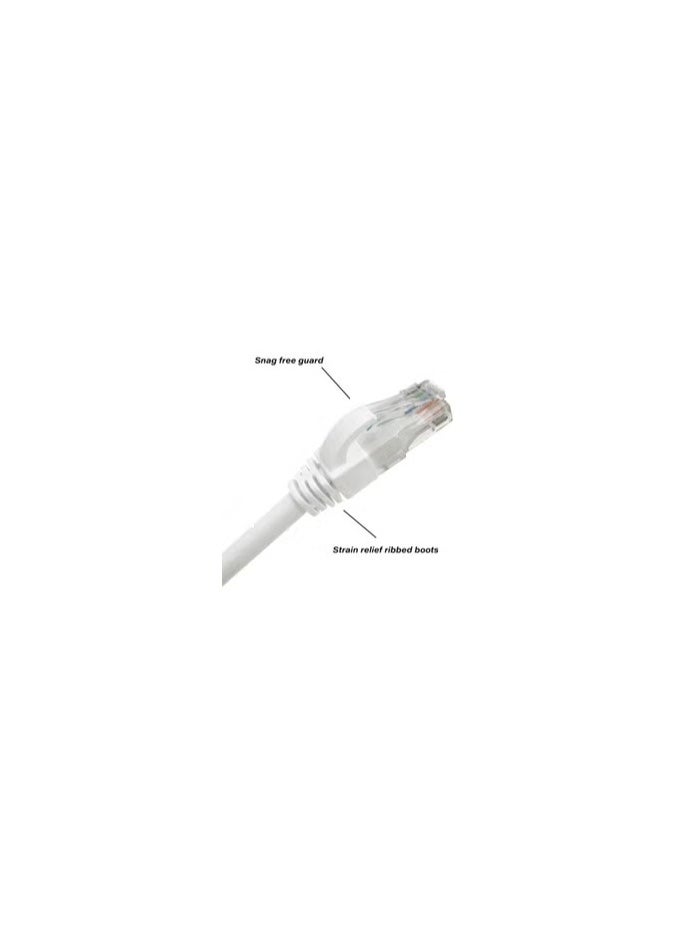 CATANES CAT 6 RJ45 ethernet Patch Internet Cable with Gold platted Connectors onductor 24 AWG Supports Upto 1000mbps Speed 3 Meters (10 feet) Length / White  - Image 1