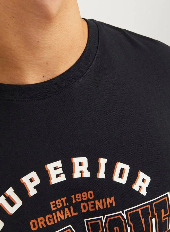 JACK & JONES Logo Print Crew Neck T-Shirt