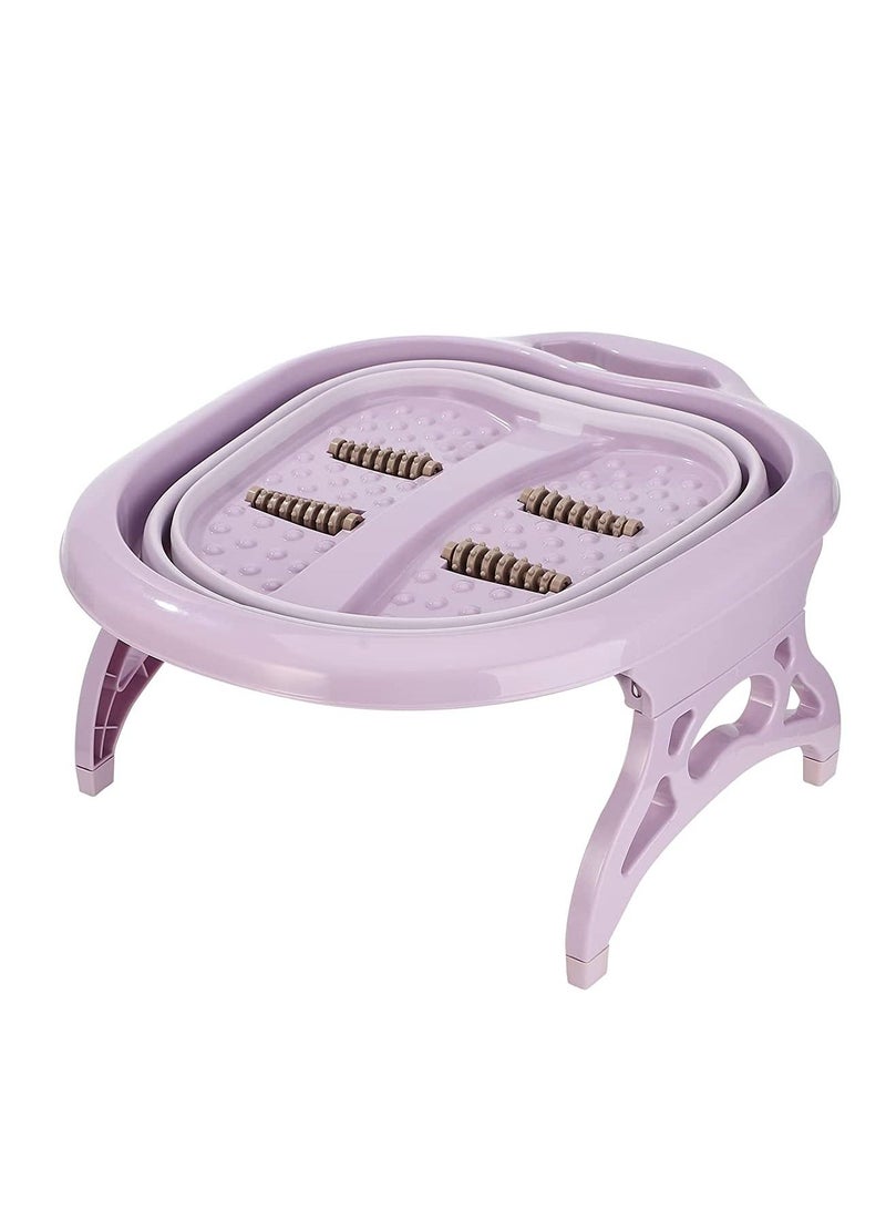 DubaiGallery Large Foot Soaking Tub with Massaging Rollers | foot tub, foot bath，for at Home spa pedicure Plastic/Rubber portable foldable foot soak tub For Soaking Feet to Apply Callus Remover - Image 3