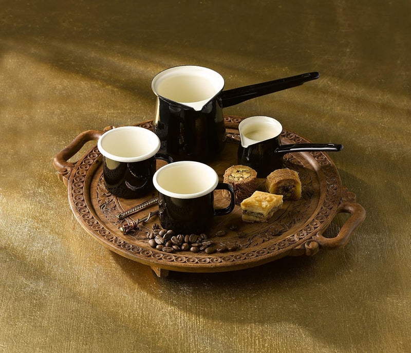 Dexam 17819267 Vintage Turkish Coffee Pot, Enamel, Black, 20.8x10.2x9 cm - Image 2
