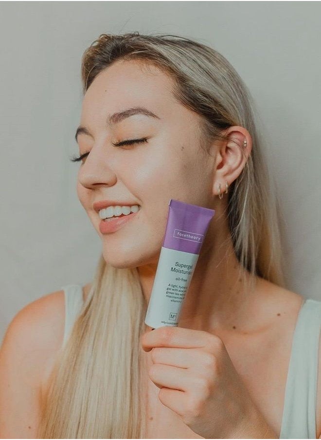 facetheory - Supergel Moisturizer M3 - Oil Free Face Gel Moisturizer, Hydrate and Protect Skin, Acne Face Moisturizer, Made With Aloe Vera and Niacinamide | 1.69 Fl Oz - Image 1