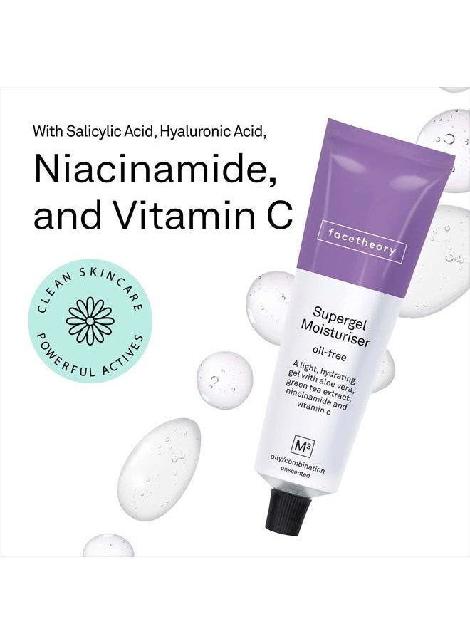 facetheory - Supergel Moisturizer M3 - Oil Free Face Gel Moisturizer, Hydrate and Protect Skin, Acne Face Moisturizer, Made With Aloe Vera and Niacinamide | 1.69 Fl Oz - Image 1